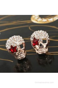 Kalaplanet Fashion Skull Shape Alloy Stud Earring